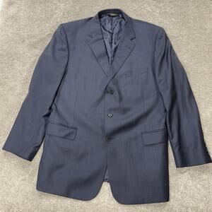 Jos A Bank Signature Gold Mitchell Mens 48L Wool 3 Button Blazer Navy Business